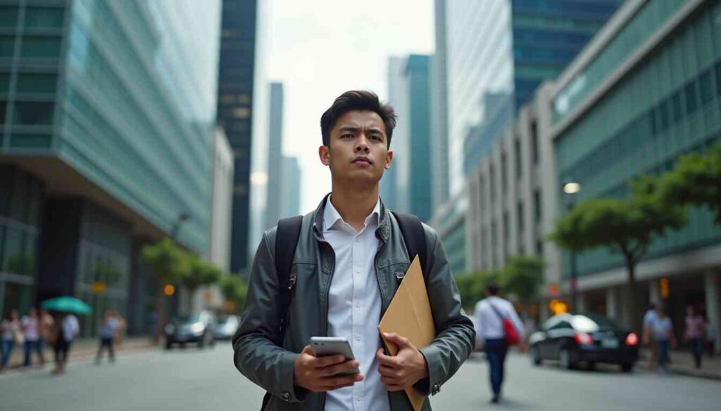 An empowered professional confidently preparing for job applications