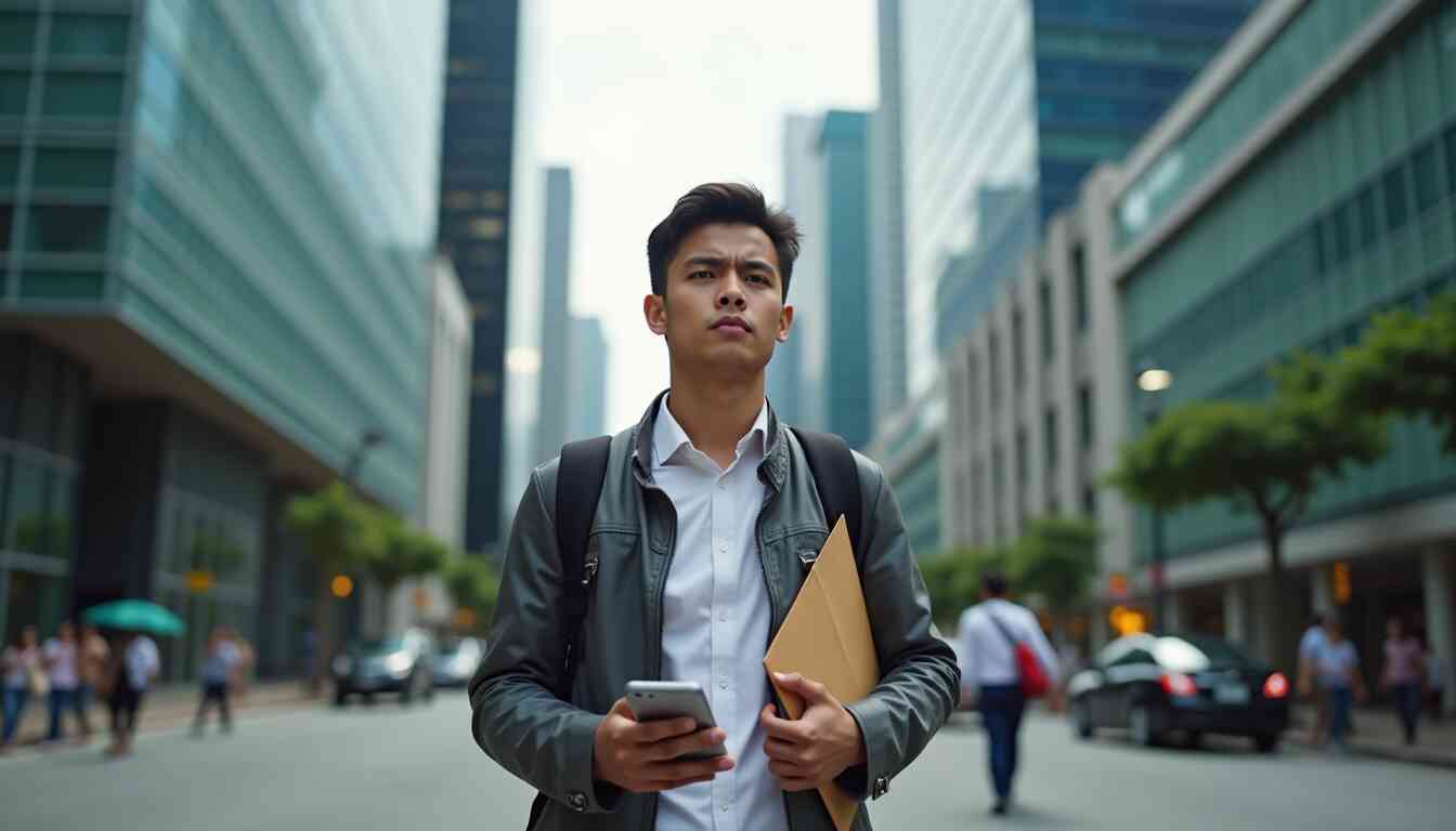 An empowered professional confidently preparing for job applications